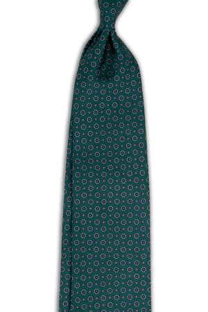 Corbata Microflores Aguamarina de seda - BUND