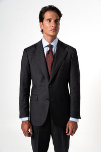 Fil a fil Stone Gray Wool Suit