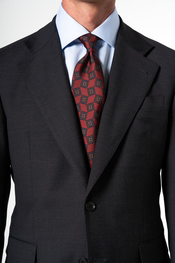 Fil a fil Stone Gray Wool Suit