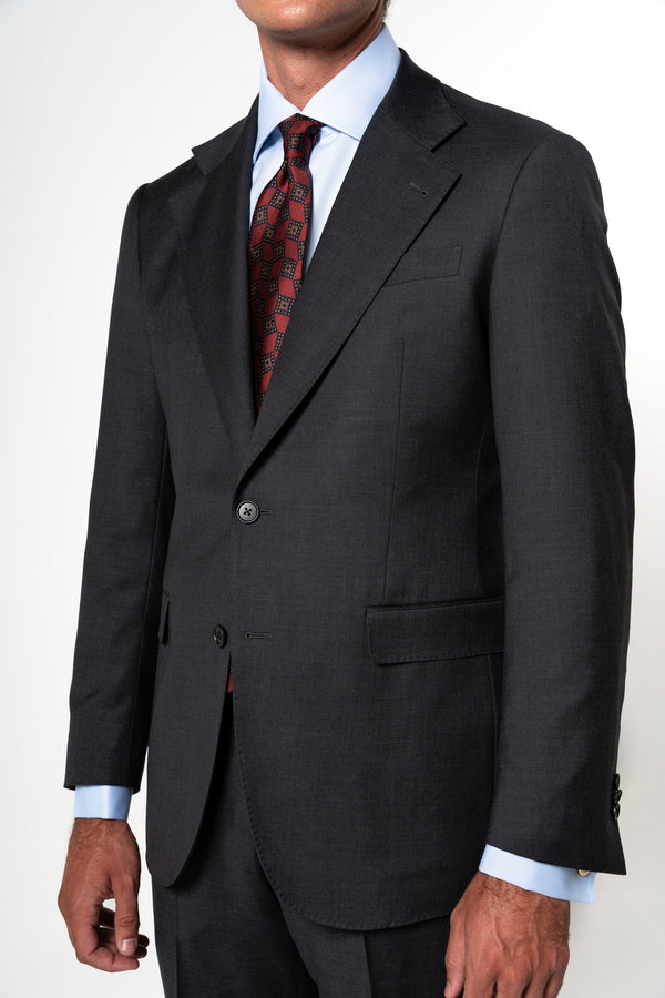 Fil a fil Stone Gray Wool Suit