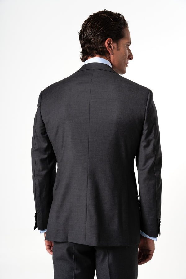 Fil a fil Stone Gray Wool Suit