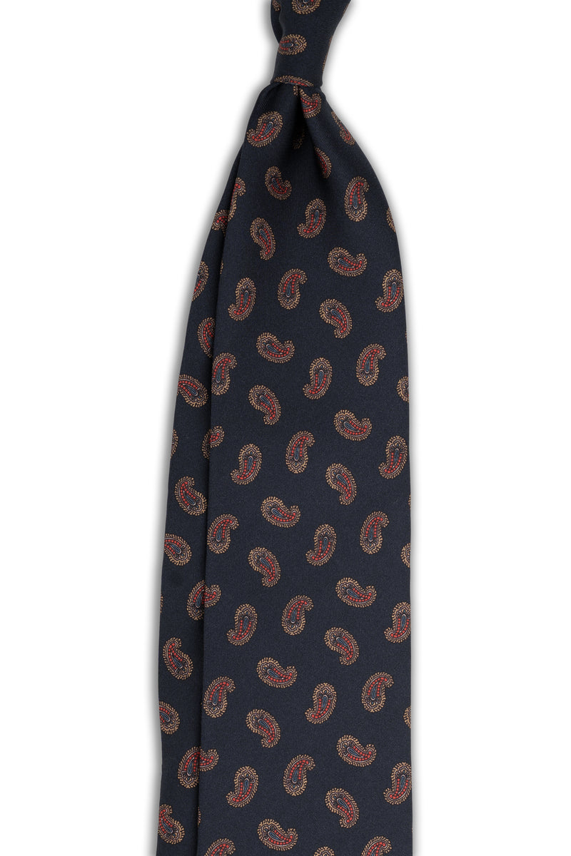 Corbata Amebas Azul Marino de seda - BUND