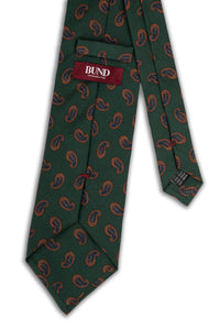 Corbata Amebas Verde de seda - BUND