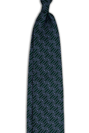 Corbata Cadenas Verde de seda - BUND