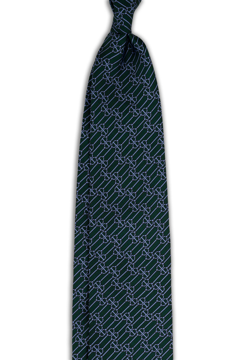 Corbata Cadenas Verde de seda - BUND