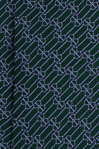 Corbata Cadenas Verde de seda - BUND