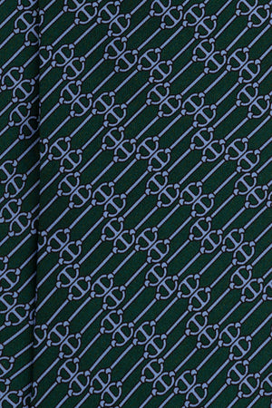Corbata Cadenas Verde de seda - BUND