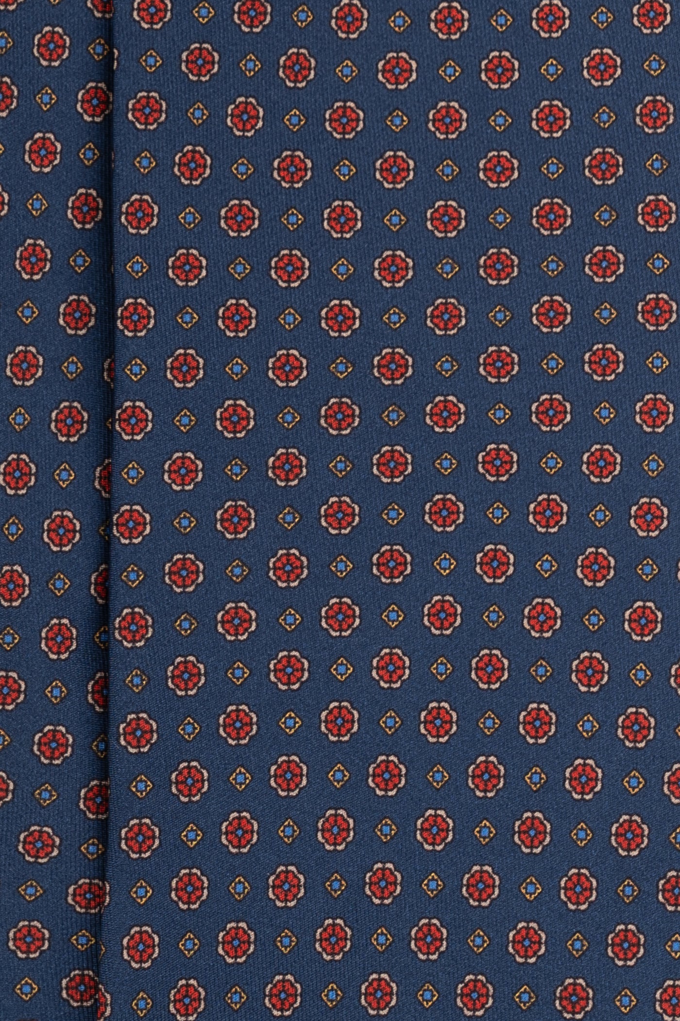 Corbata Microflores Azul de seda - BUND