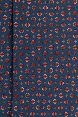 Corbata Microflores Azul de seda - BUND
