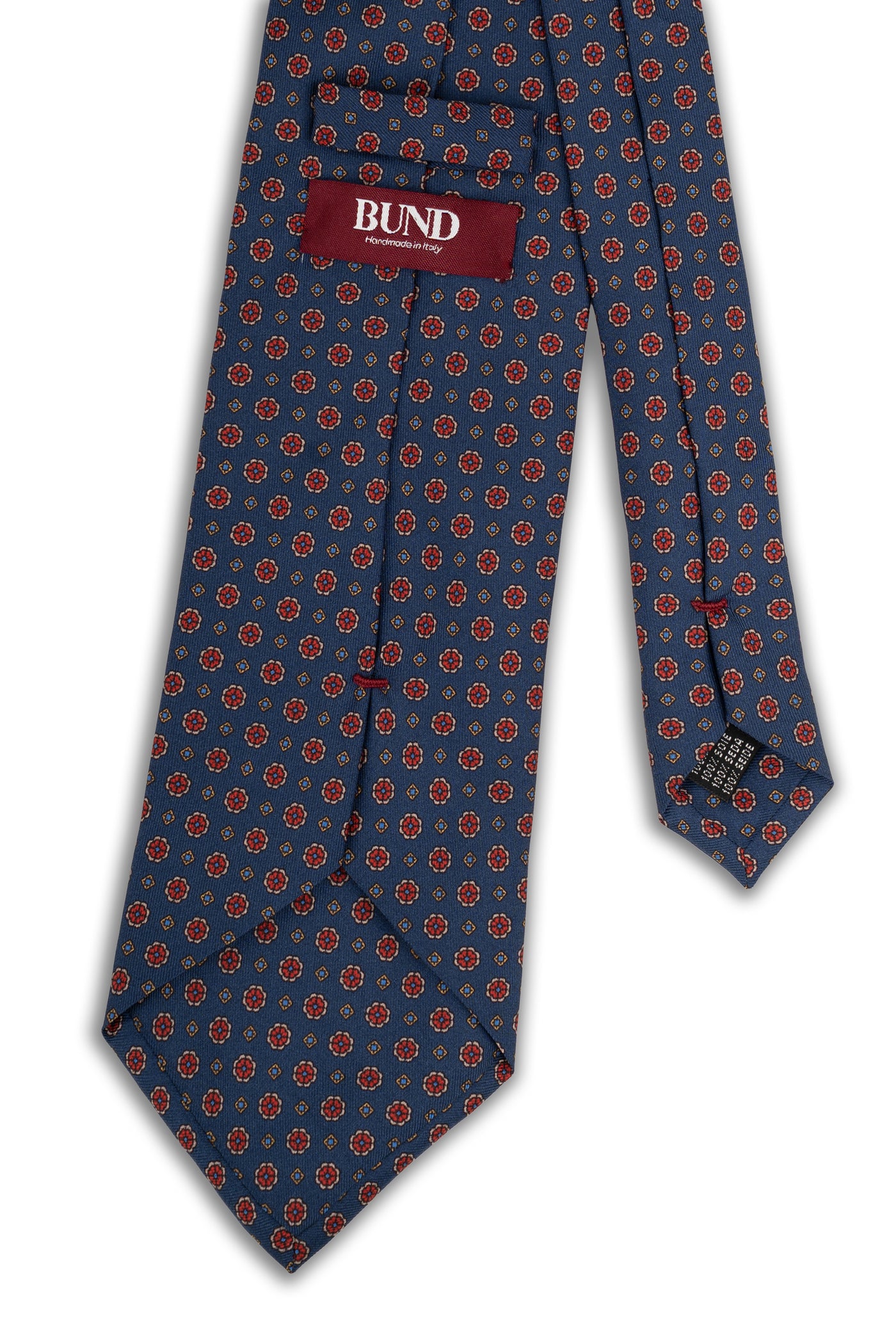 Corbata Microflores Azul de seda - BUND