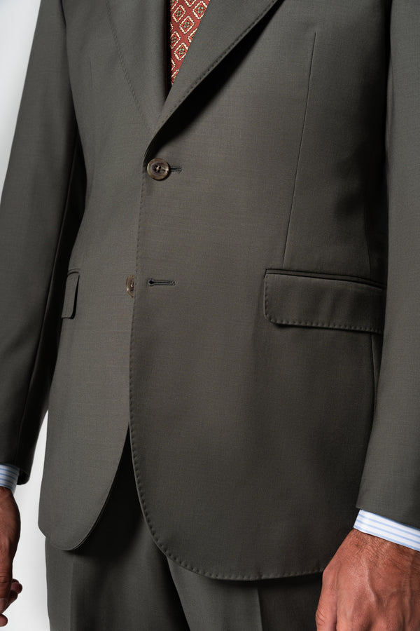 Fil a fil Stone Gray Wool Suit