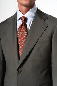 Fil a fil Stone Gray Wool Suit