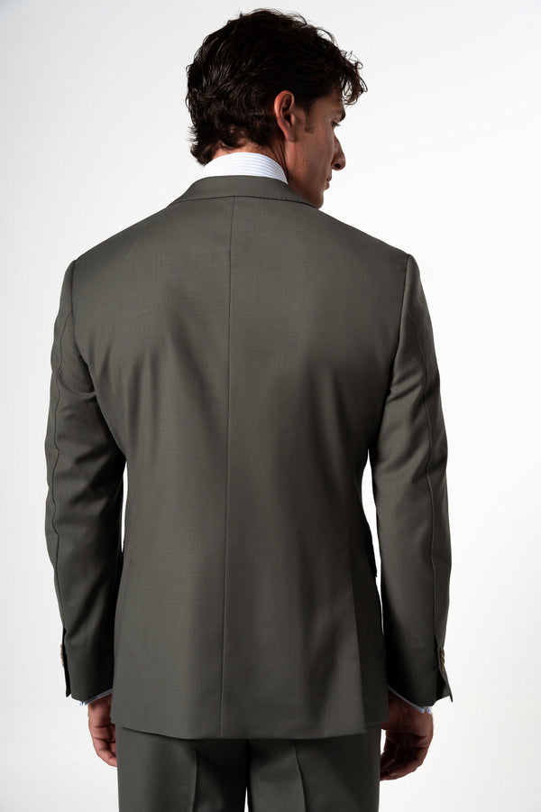 Fil a fil Stone Gray Wool Suit