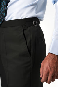 Plain Wool Dark Green Tailoring Pants