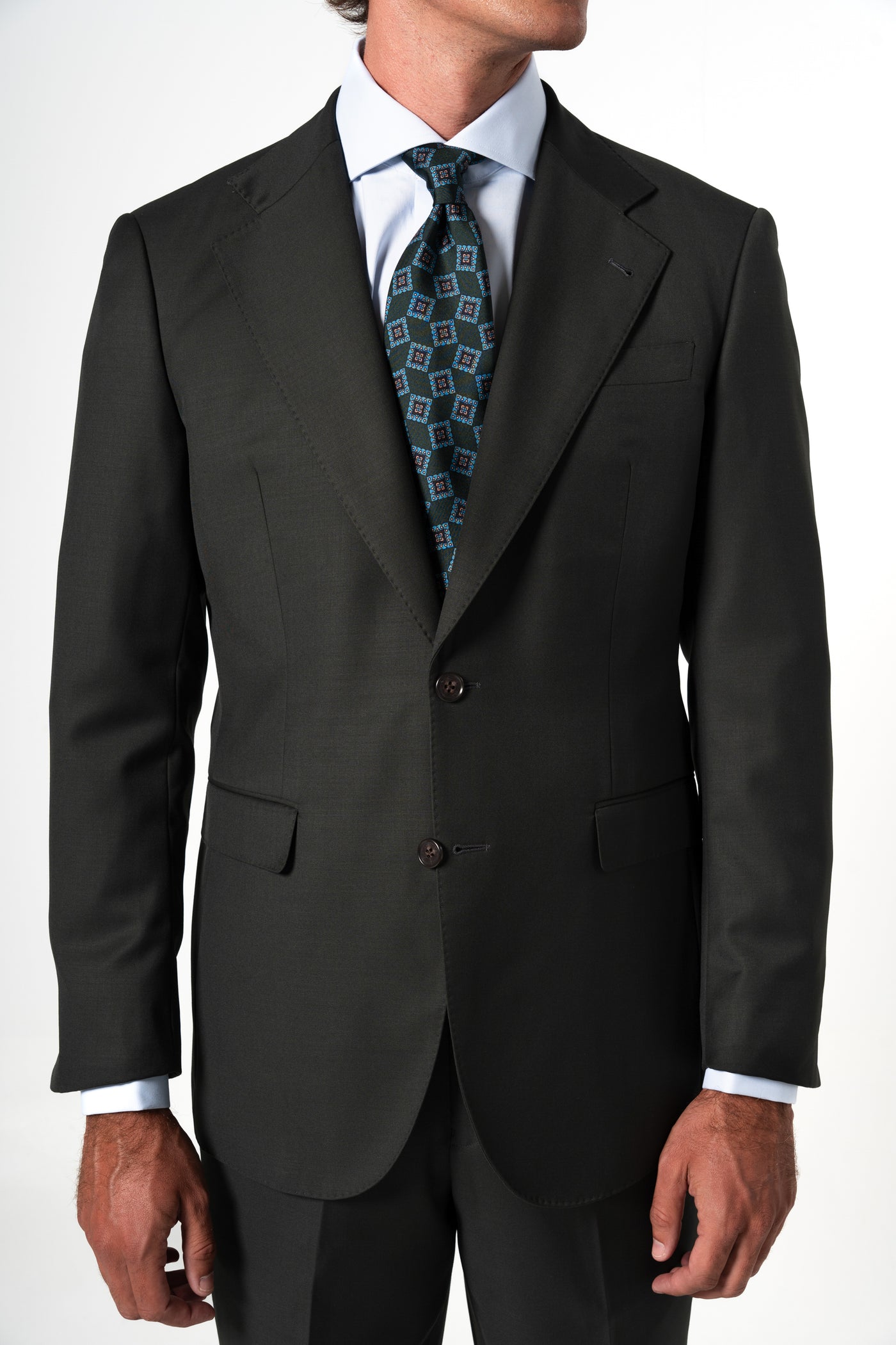 Fil a fil Stone Gray Wool Suit