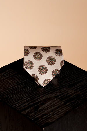 Corbata Beige Maya de seda - BUND