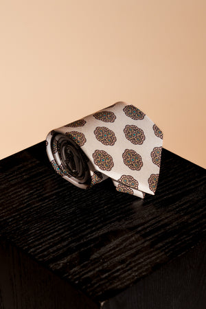 Corbata Beige Maya de seda - BUND