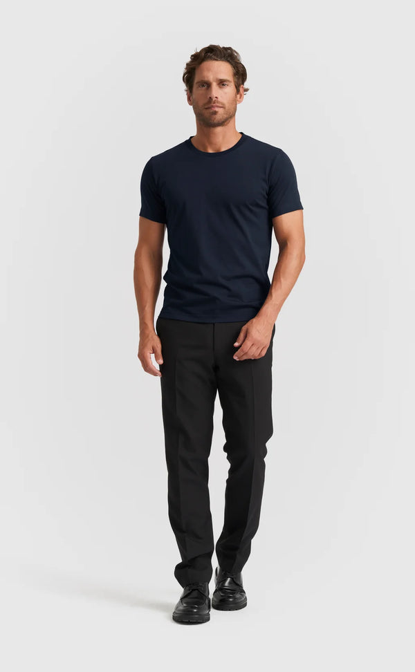 Deep Blue O-neck Cotton T-shirt (Son of a Tailor) - Camisa BUND