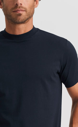Deep Blue Hi-neck Cotton T-Shirt (Son of a Tailor) - Camisa BUND