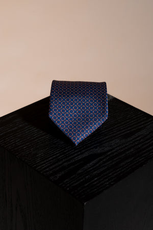 Corbata Enlazada Navy de seda - BUND