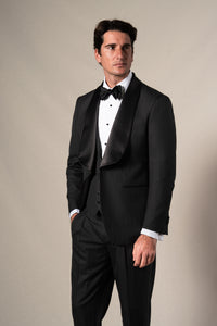 White Pleated Front Tuxedo Shirt - Camisa BUND