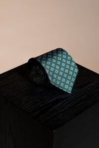 Corbata Flores Motivo Green de seda - BUND
