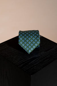 Corbata Flores Motivo Green de seda - BUND