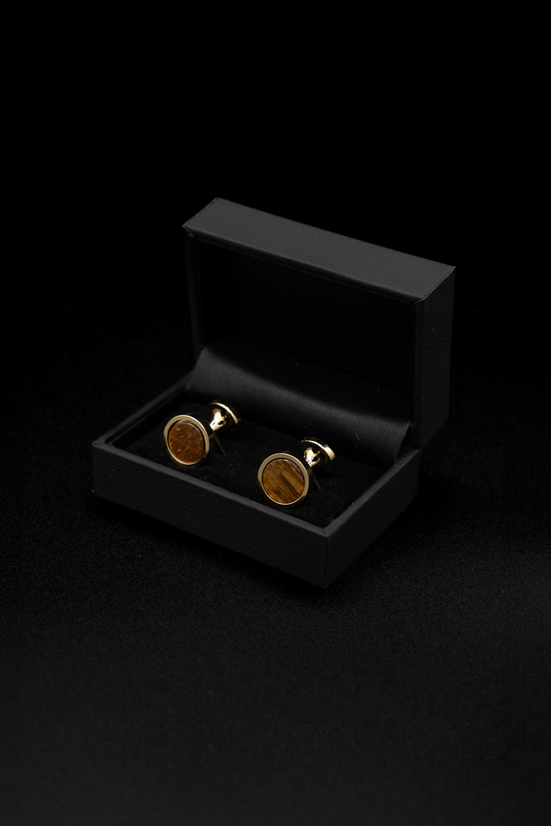 Gemelos Gold-Plated Tiger Eye - BUND