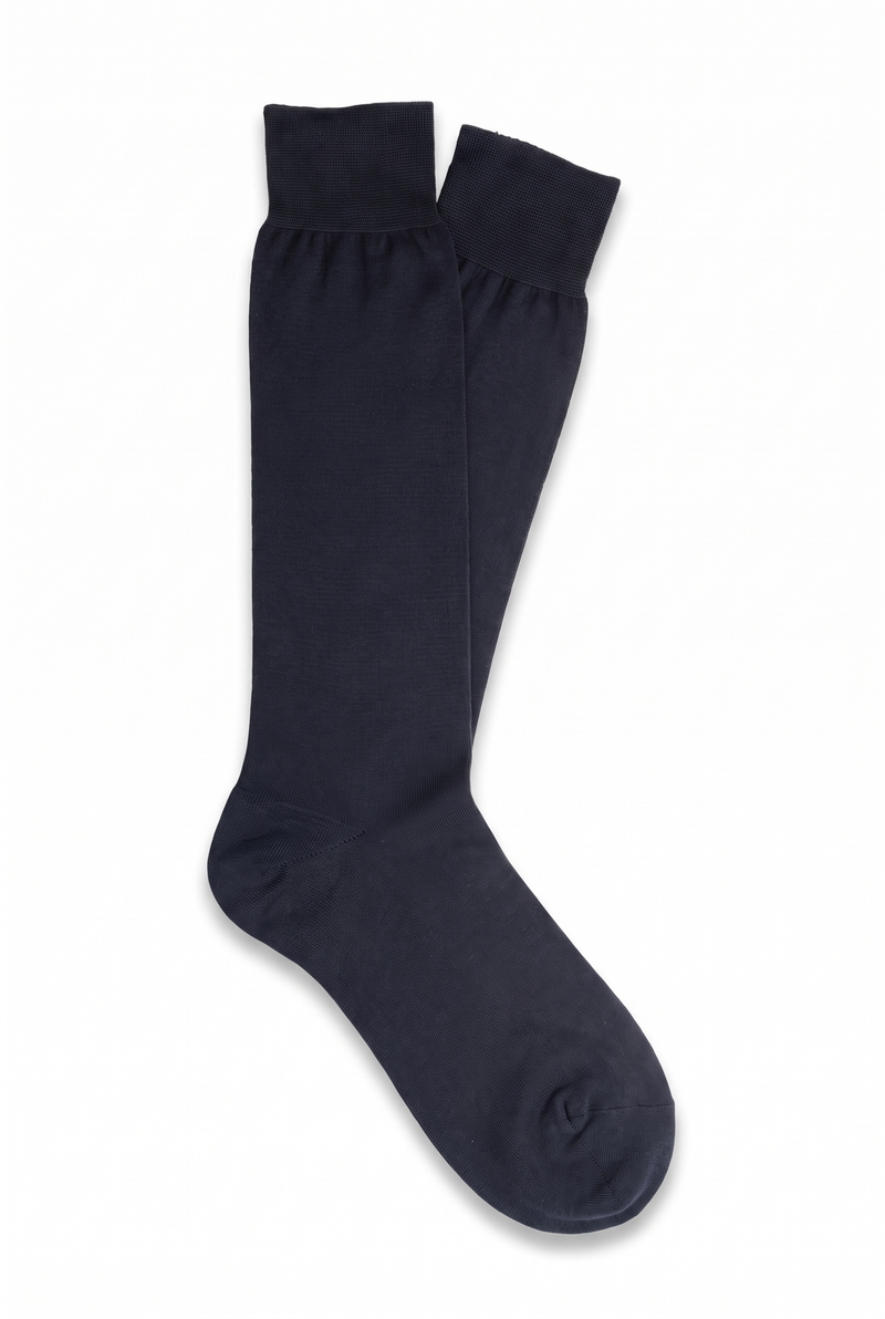 Blue High Plain Socks