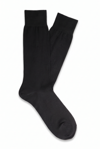 Black High Plain Socks