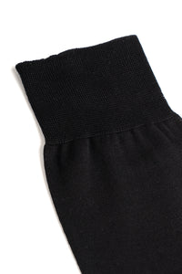 Black High Plain Socks