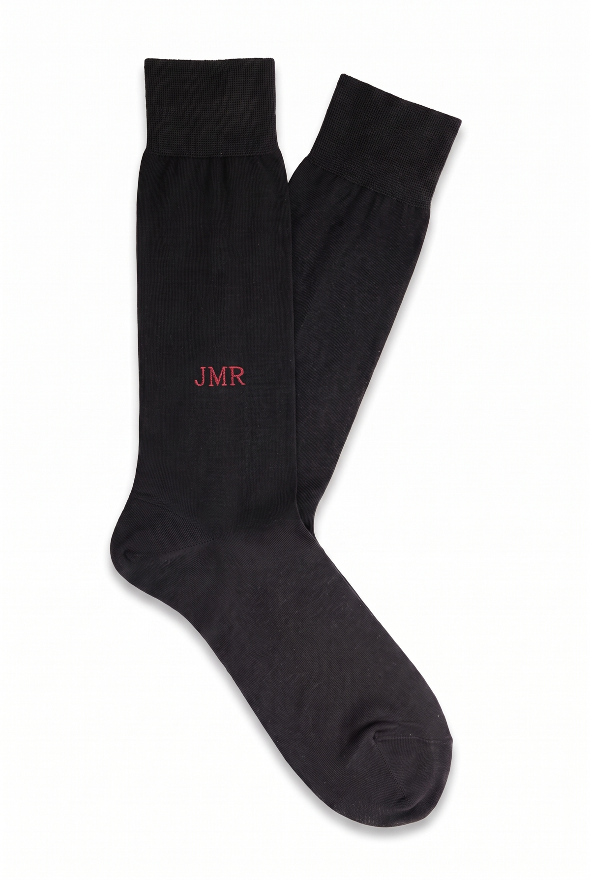 Black High Plain Socks