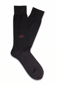 Black High Plain Socks