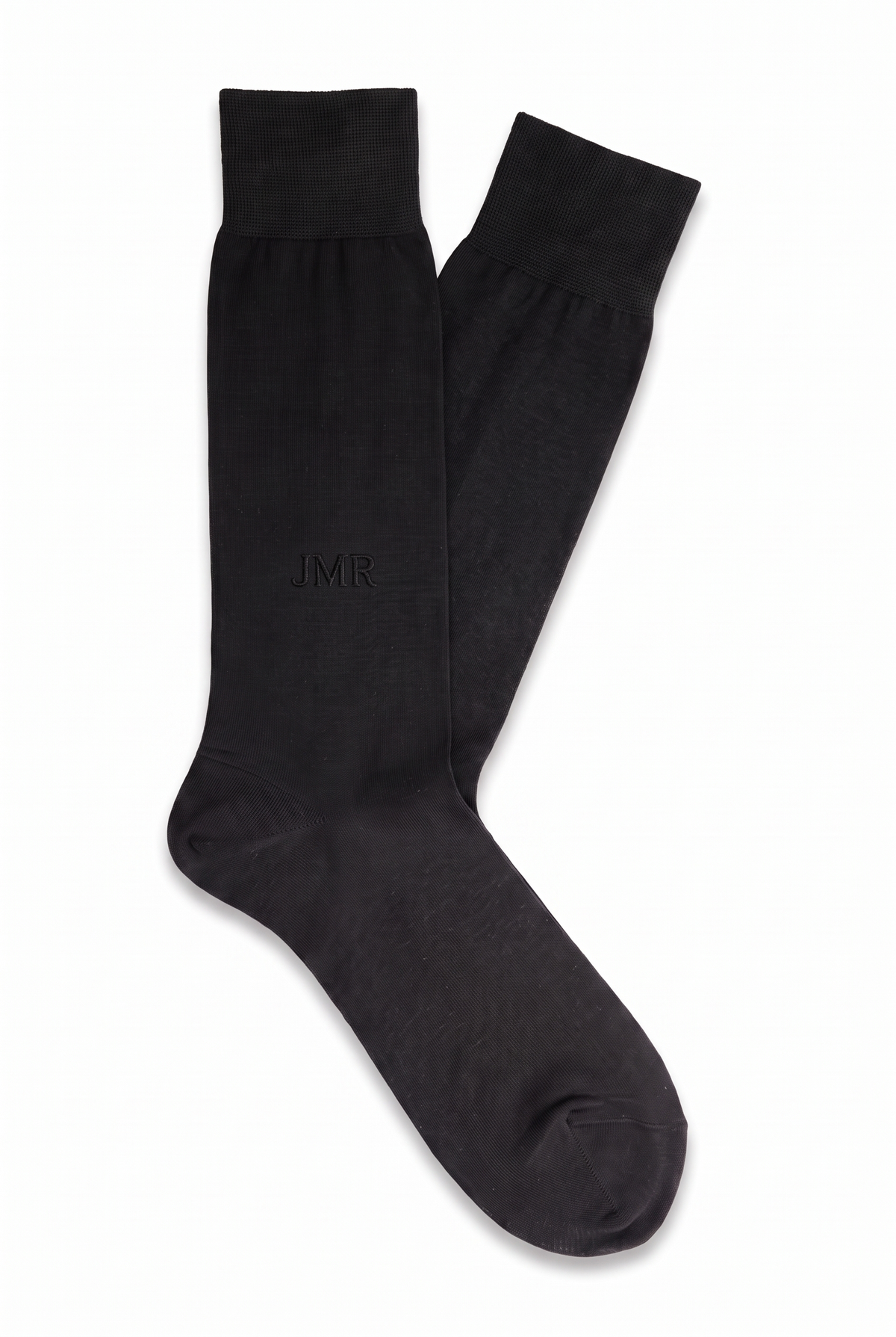 Black High Plain Socks
