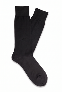 Black High Plain Socks