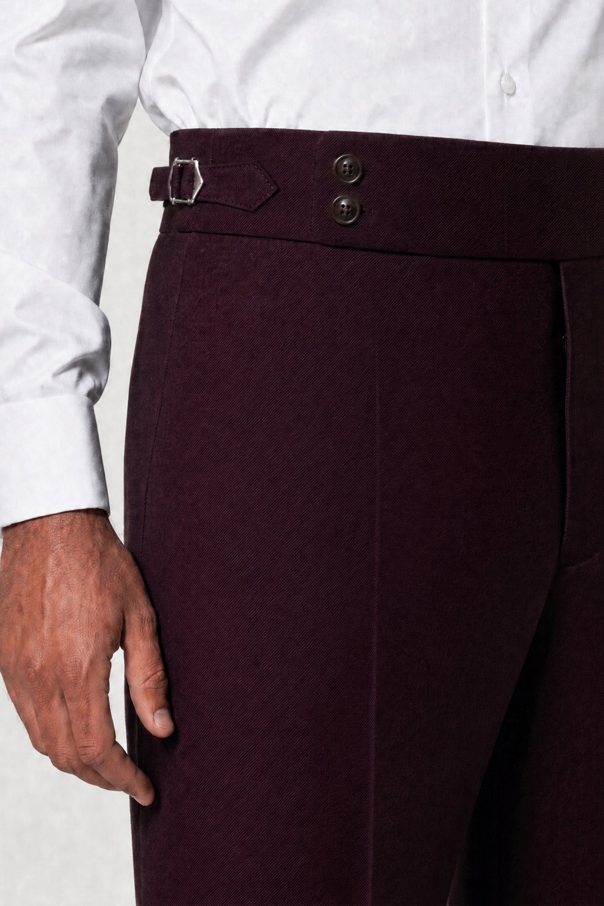 Burgundy Tropical Wool Pants