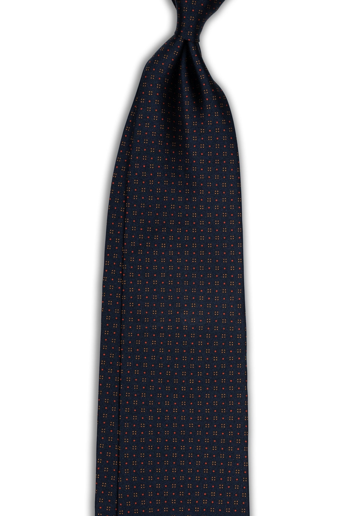 Mid Flowers 3-Fold Tie - Navy