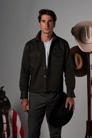 Twill Dark Grey Overshirt - Camisa BUND