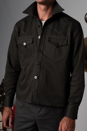 Twill Dark Grey Overshirt - Camisa BUND