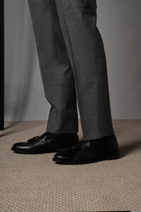 Flannel Light Grey Wool Casual Cargo Pants
