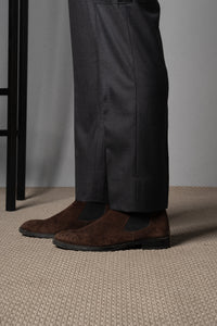 Flannel Stone Grey Wool Casual Cargo Pants