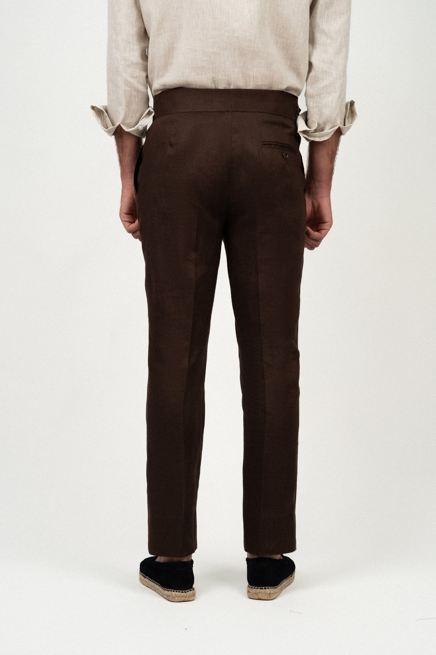Pantalón Lino Soft Ghurka Brown - Pantalón a medida BUND