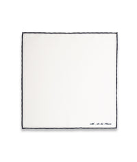 Pañuelo de bolsillo Personalizado Ribete Navy Lino de seda - BUND