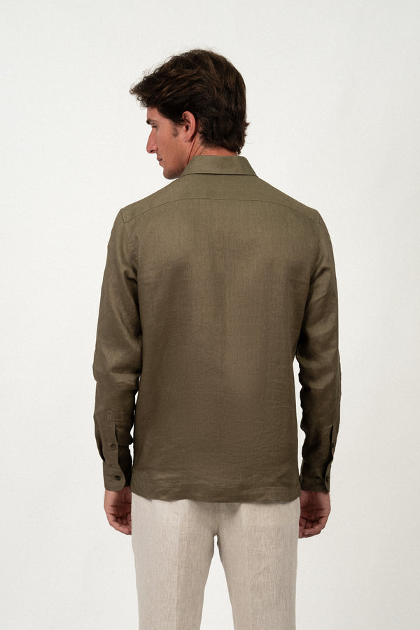 Linen Shirt Olive T-shirt
