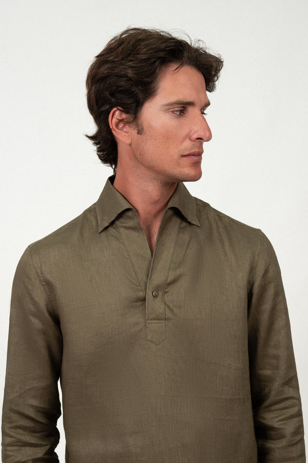 Linen Shirt Olive T-shirt