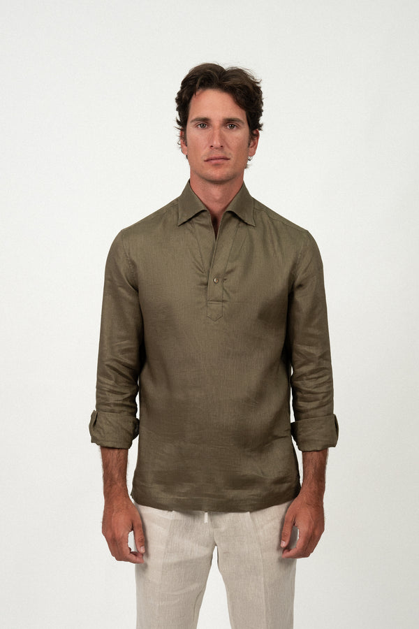 Linen Shirt Olive T-shirt