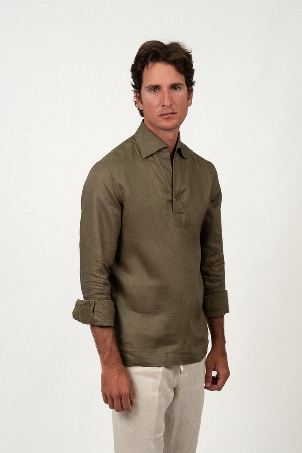 Linen Shirt Olive T-shirt