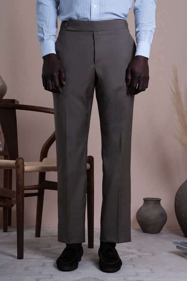Plain Bison Wool Tailoring Pants