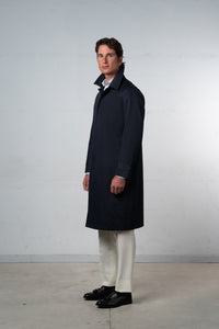 Plain Navy Rain Coat - Abrigo a medida BUND