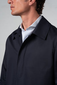 Plain Navy Rain Coat - Abrigo a medida BUND